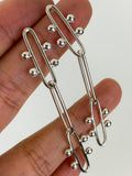 Sterling Silver Paperclip Chain Earrings