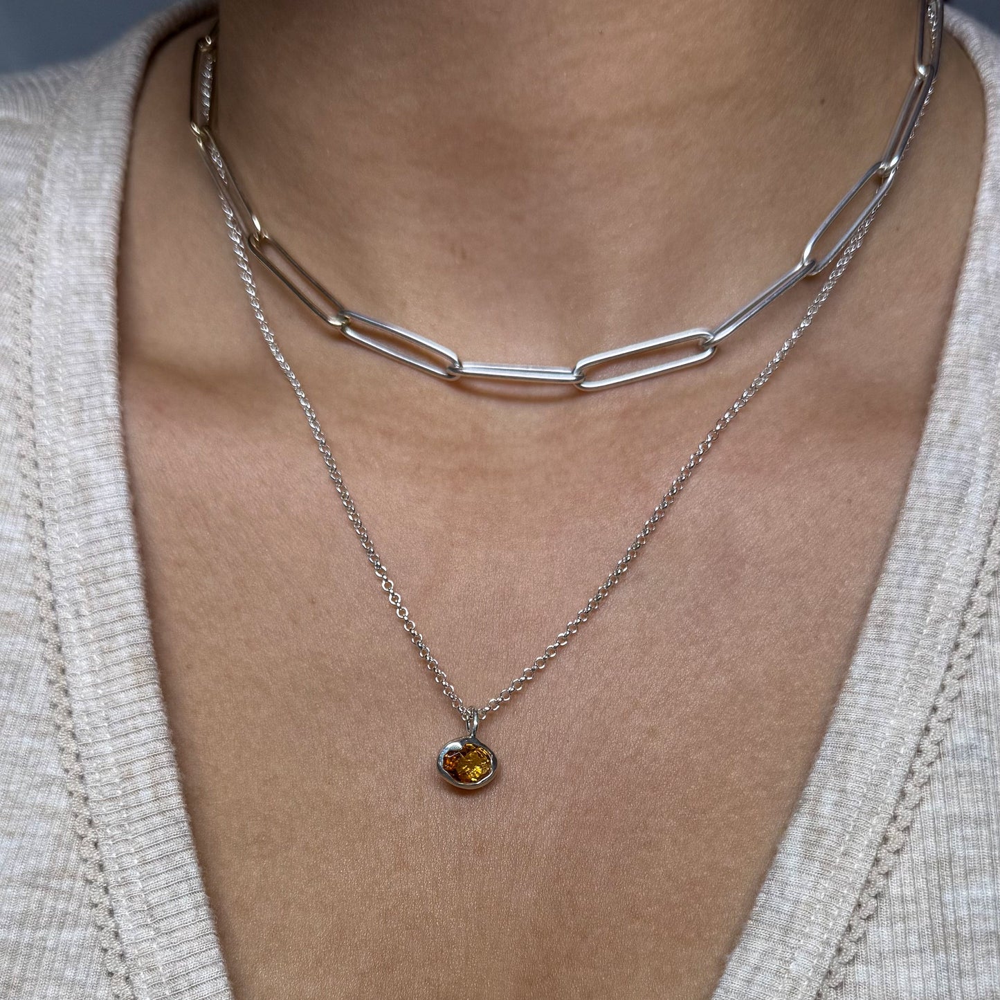 Citrine Layering Pendant