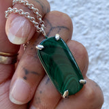 Malachite Prong Pendant