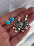 Turquoise and Pyrite Agate Earring Jacket