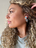 Turquoise and Pyrite Agate Earring Jacket