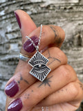 sterling silver evil eye pendant kaivi jewelry